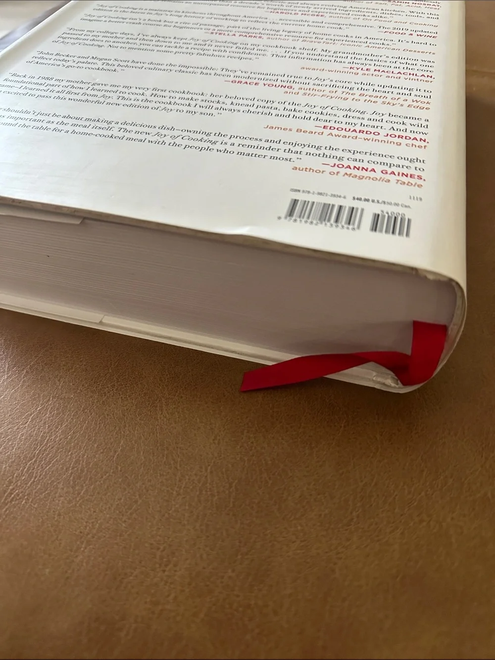 Joy of Cooking Cookbook - White with Red and Gold Cover